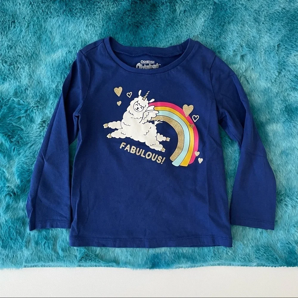 OshKosh B’gosh Toddler Girl Long Sleeve Graphic Tee Size 2T